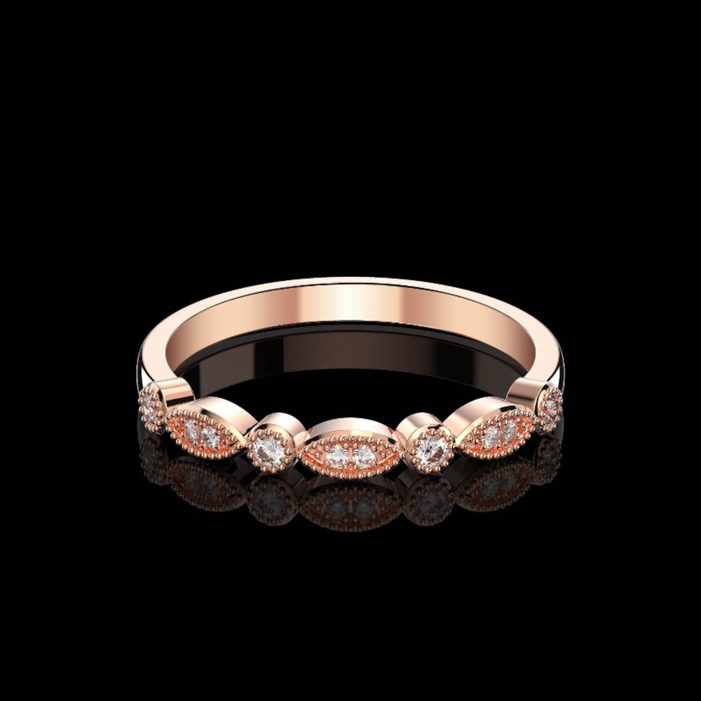 3.44Ct Pear Cut Morganite Solitaire Rose Gold Ring - Picture 14 of 16
